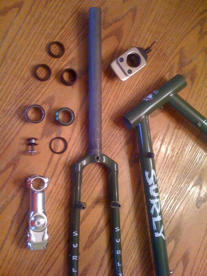 Fork, Frame, Stem, Headset, Spacers, Saw Guide